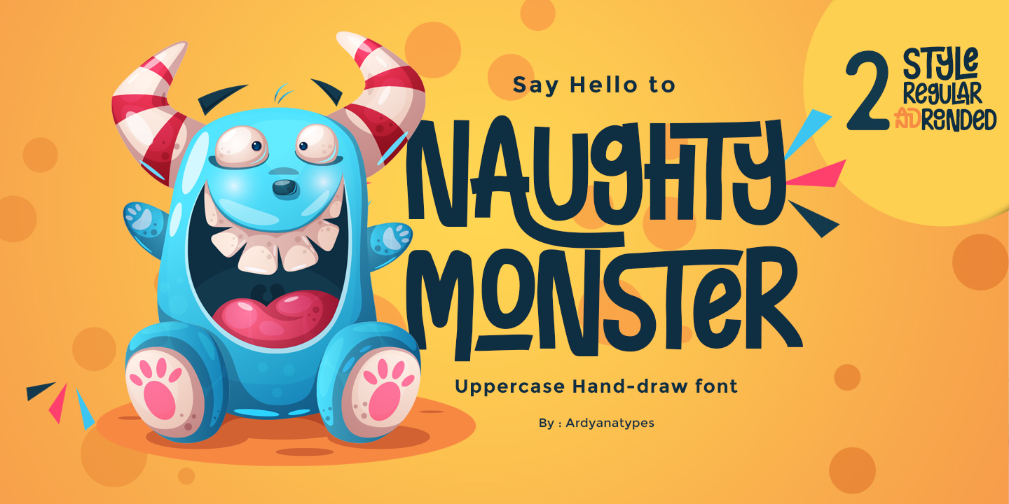 Шрифт Naughty Monster